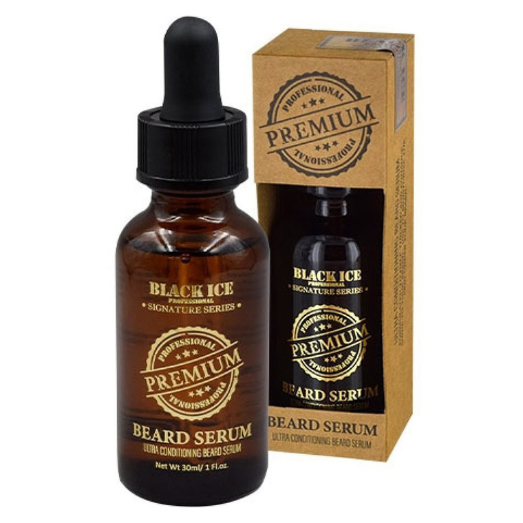 Black Ice Professionals Beard Serum Conditioning and Strengthening Formula 1Oz (30ml)