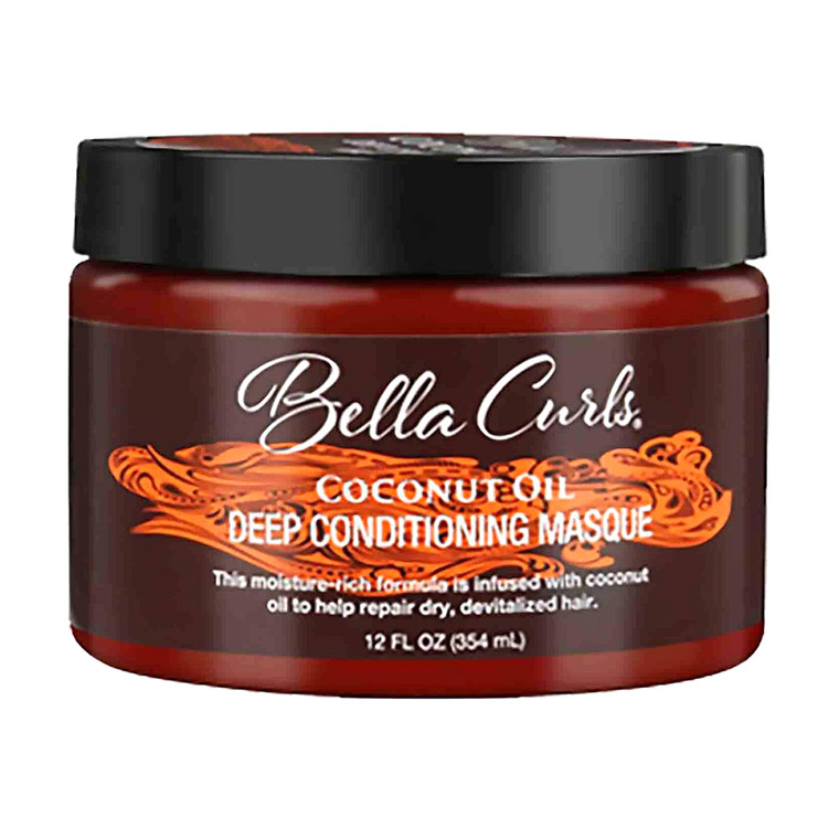 Bella Curls Coconut Oil Deep Conditioning Hair Masque, 12 Oz