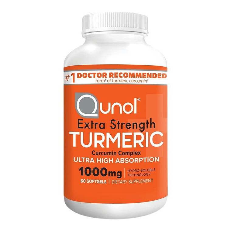 Qunol Turmeric Curcumin 1000 Mg Extra Strength Capsules, 60 Ea