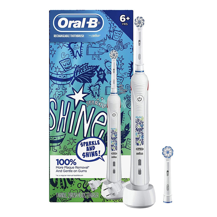 Oral B Kids Electric Toothbrush With Coaching Pressure Sensor and Timer, 1 Ea