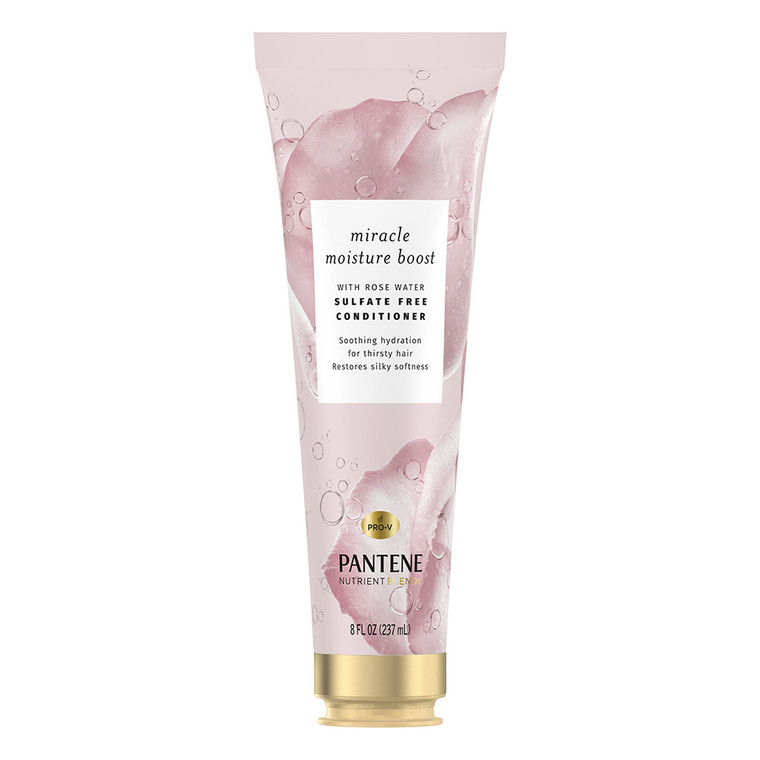 Pantene Pro V Nutrient Blends Miracle Moisture Boost Conditioner, Rose Water, 8 Oz