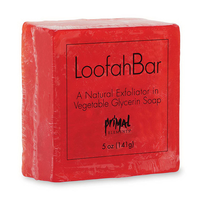 Primal Elements Loofah Bar Soap, Watermelon, 5 Oz