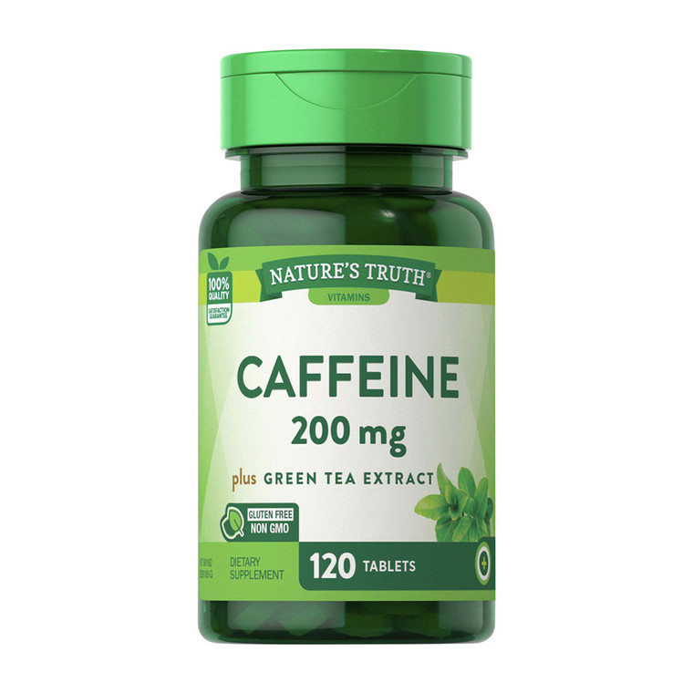 Natures Truth Caffeine 200 Mg Plus Green Tea Extract Tablets, 120 Ea