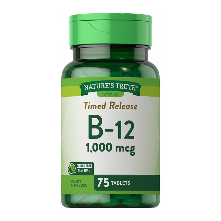 Natures Truth Vitamin B-12 Time Released 1000 Mcg Tablets, 75 Ea