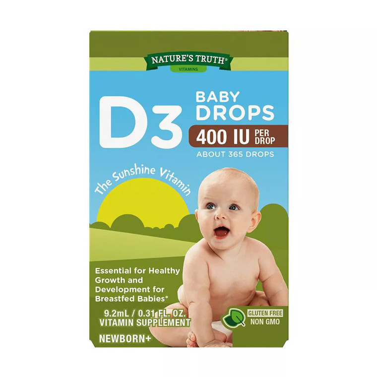 Natures Truth Vitamin D3 Baby Liquid Drops 400 IU, 9.2 Ml