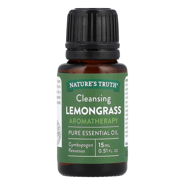 Natures Truth Cleansing Lemongrass Essential Oil Aromatherapy and Topical Skin Care 0.51Oz (15ml)