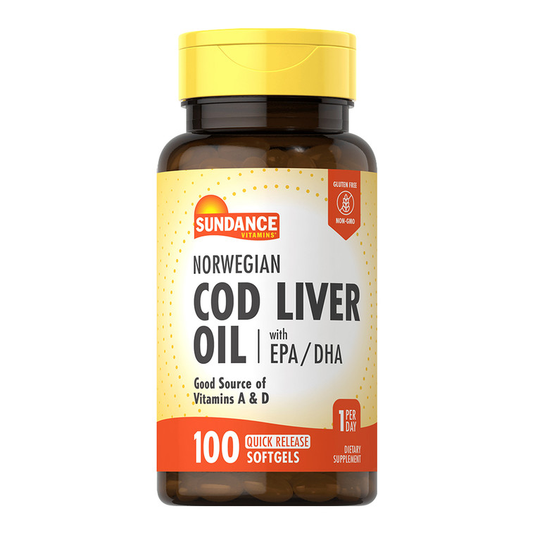 Sundance Vitamins Norwegian Cod Liver Oil Softgels, 100 Ea