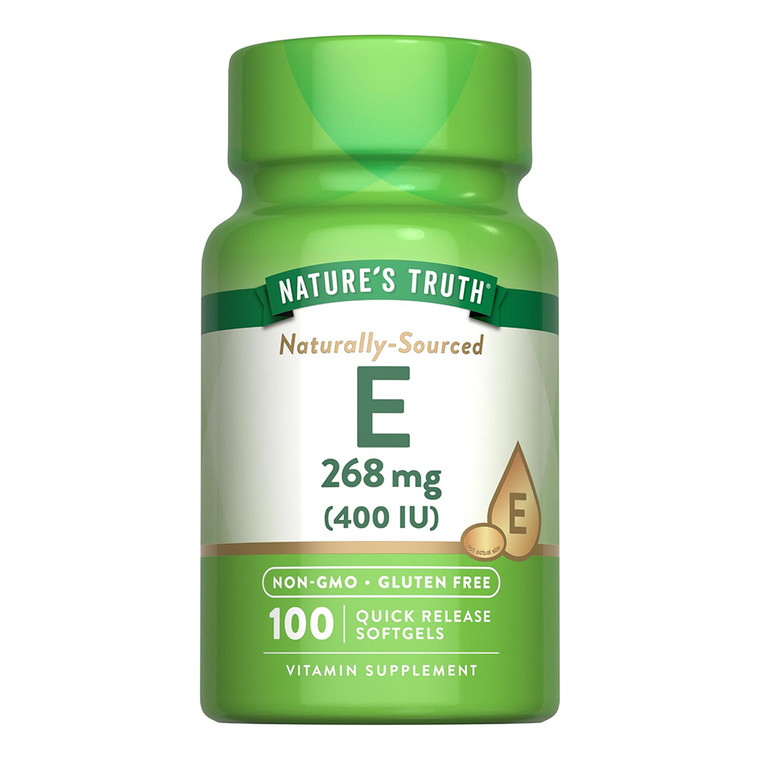 Natures Truth Vitamin E Capsules 268mg 400 IU Softgels Vitamin Supplement Support Immune Health 100Ea
