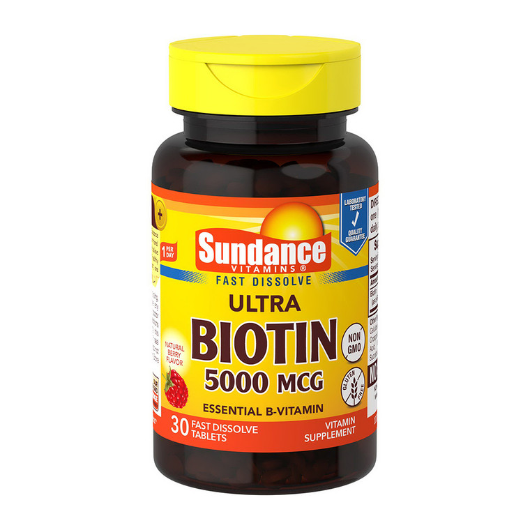 Sundance Ultra Biotin 5000 Mcg Fast Dissolve Tablets, 30 Ea