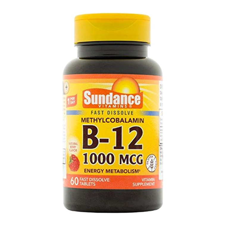 Sundance Methylcobalamin Vitamin B 12 Fast Dissolve Tablets 1000 Mcg, 60 Ea