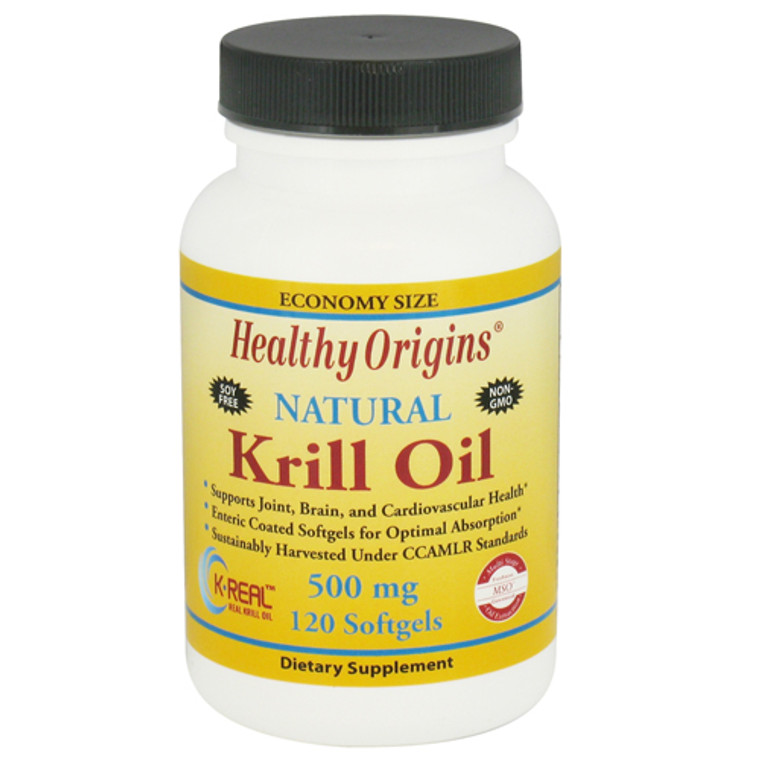 Healthy Origins 500 Mg Natural Krill Oil Softgels - 120 Ea