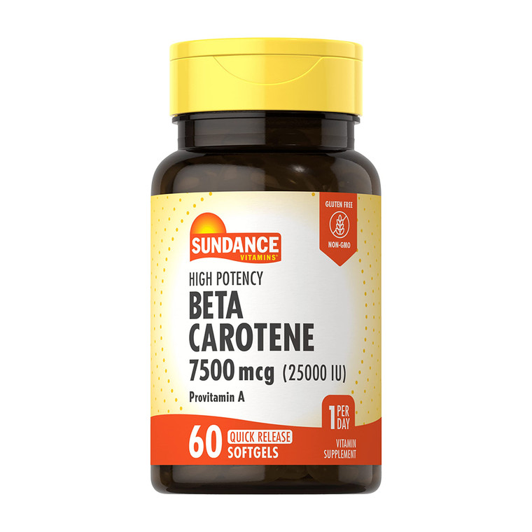 Sundance Beta Carotene Vitamin A 25000 IU Softgels, 60 Ea