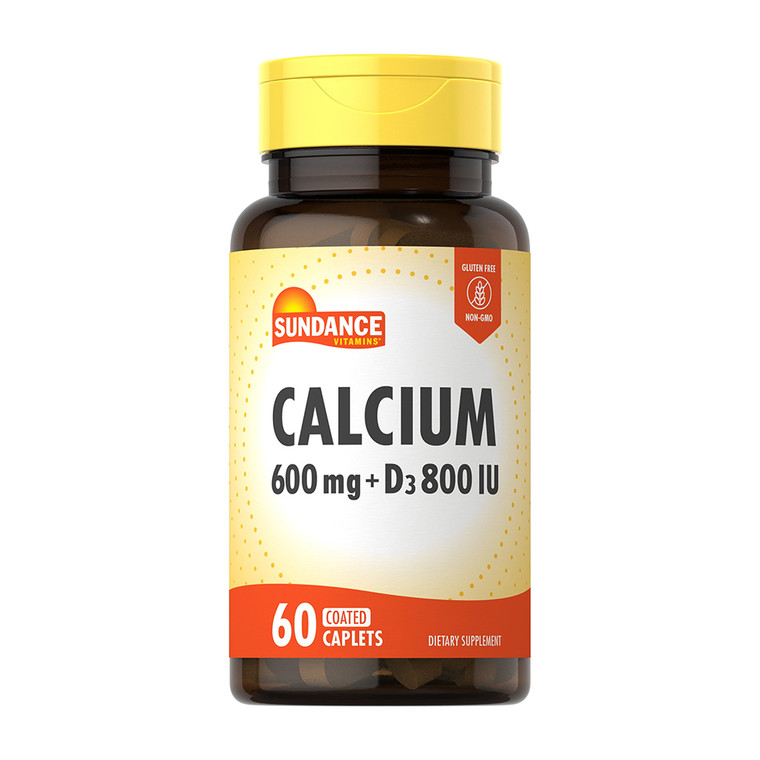 Sundance Vitamins Calcium 600 Mg And D3 800 IU Capsules, 60 Ea