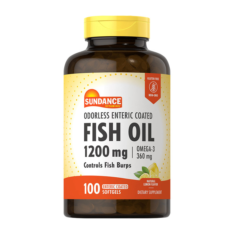 Sundance Vitamins Odorless Fish Oil 1200 Mg And Omega 3 360 Mg Softgels, 100 Ea