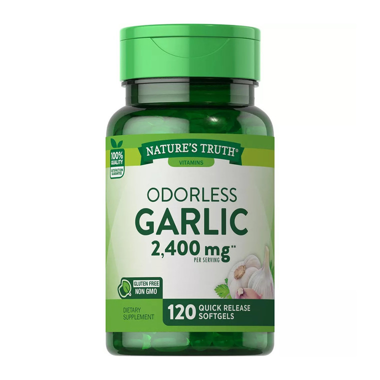 Natures Truth Garlic 2400 Mg Odorless Supplements, 120 Ea
