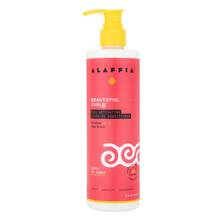 Alaffia Beautiful Curls Curl Activating Leave In Conditioner with Shea Butter, 12 Oz