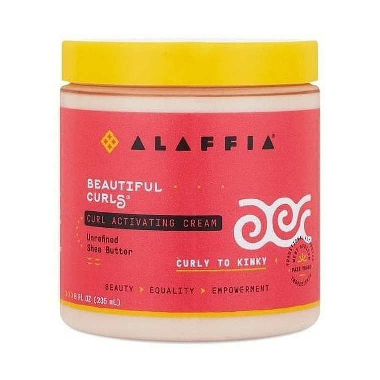 Alaffia Beautiful Curls Curl Activating Cream with Shea Butter, 8 Oz