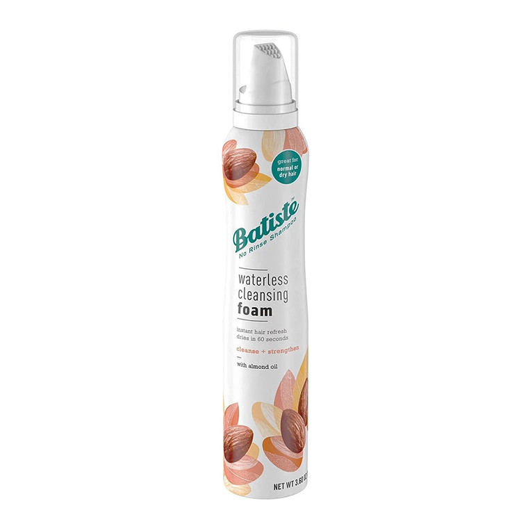 Batiste Waterless Cleansing Foam for Cleanse and Strengthen with Almond Oil, 3.6 Oz