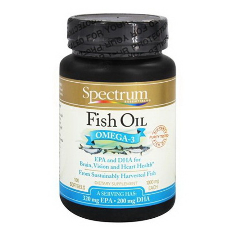 Spectrum Essentials Fish Oil 1000 Mg Soft Gels - 100 Ea
