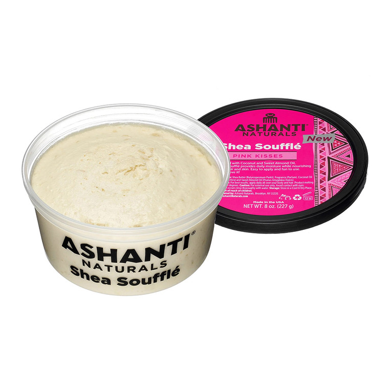 Ashanti Naturals Shea Souffle Whipped Shea Butter, Pink Kisses, 8 Oz