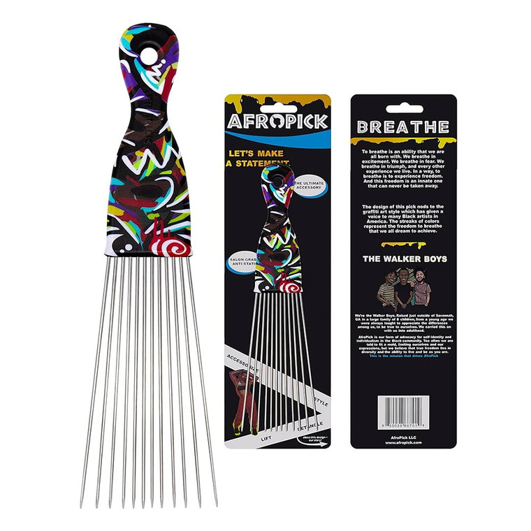 Afropick Breathe Hair Pick for Curly Natuaral Thick Hair, 1 Ea