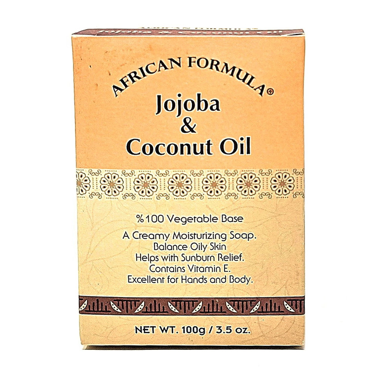 African Formula Jojoba and Coconut Oil Moisturizing Soap for Hydrating and Soothing Skin 3.5Oz (100g)