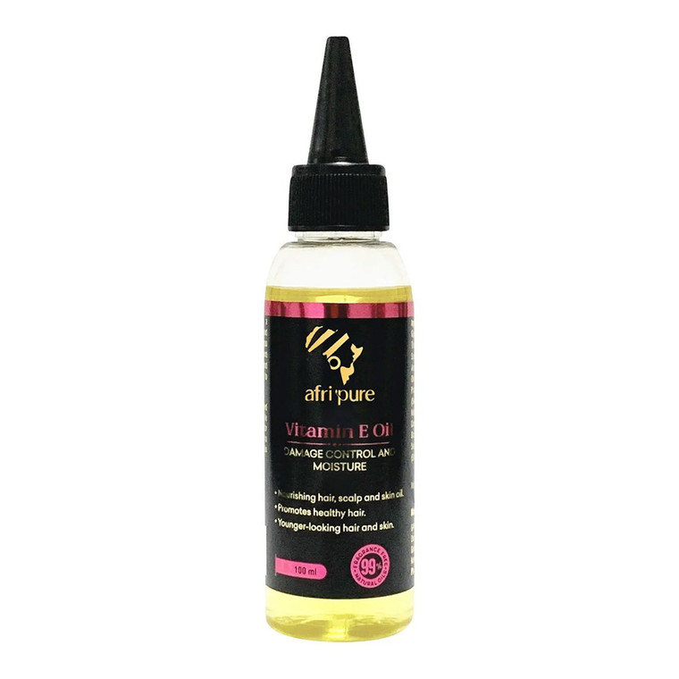 Afri Pure Vitamin E Oil for Damage Control and Moisture, 3.4 Oz