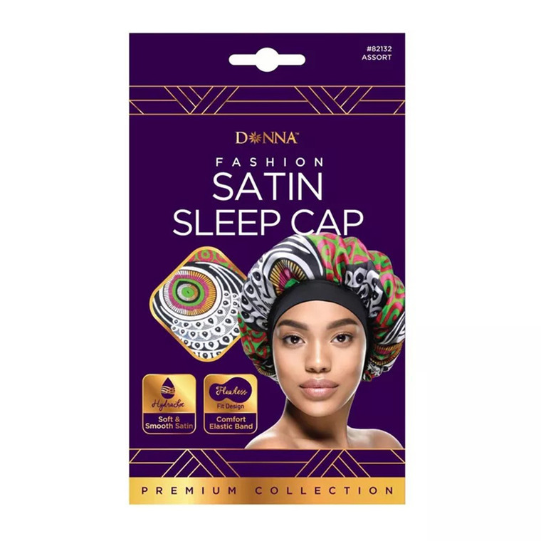 Donna Fashion Satin Sleep Cap, 82132 Assorted Color, 1 Ea