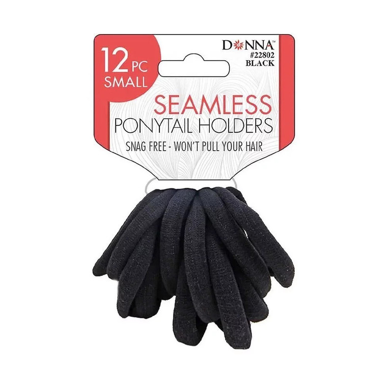 Donna Seamless Ponytail Holders, Small, 12 Ea