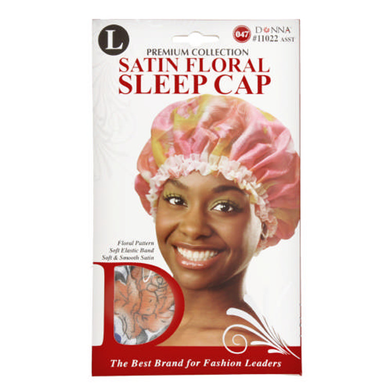 Donna Satin Floral Sleep Cap, Large Assorted, 1 Ea