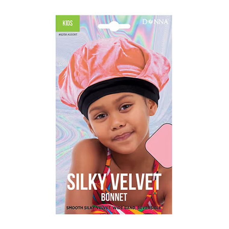 Donna Kids Silky Velvet Bonnet, 82158 Assorted, 1 Ea