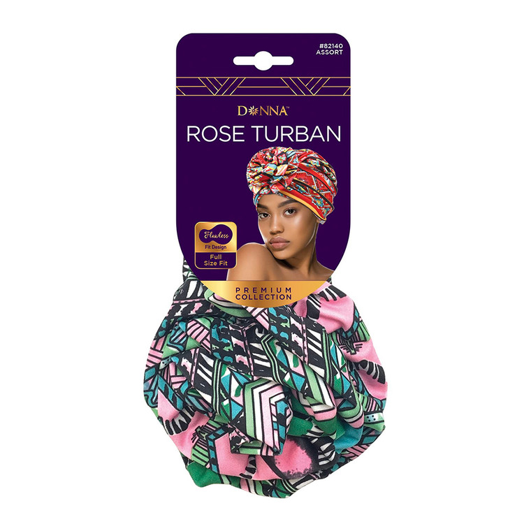 Donna Rose Turban Flawless Size Fit Design, 82140 Assorted, 1 Ea