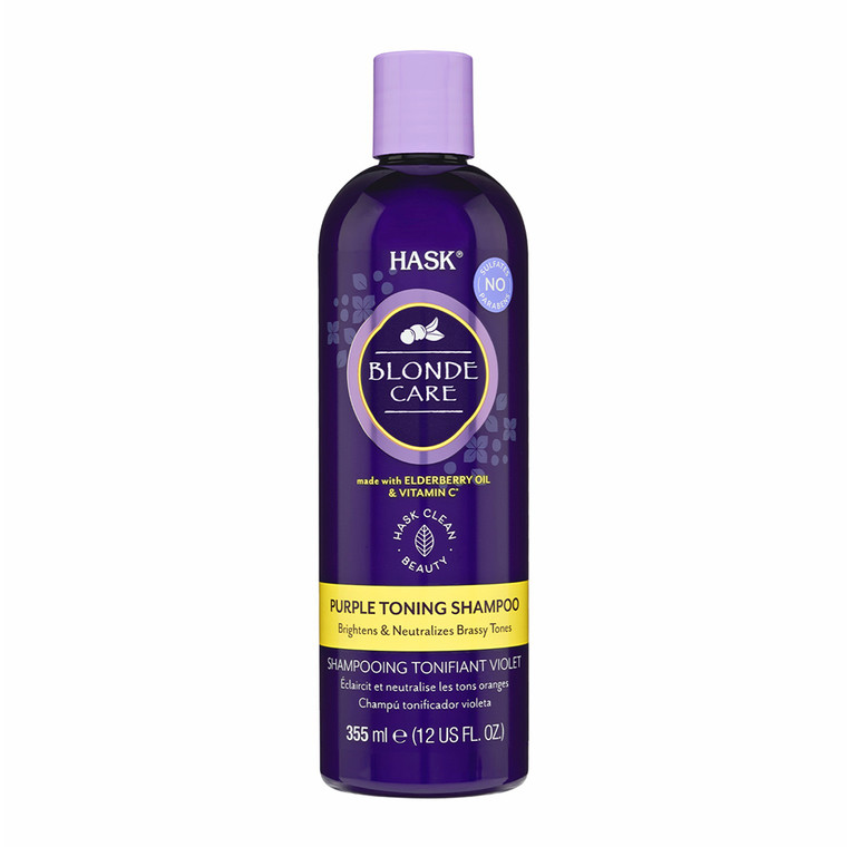 Hask Blonde Care Purple Toning Shampoo, 12 Oz