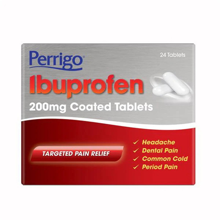 Perrigo Ibuprofen 200 Mg Targeted Pain Relief Tablets, 24 Ea