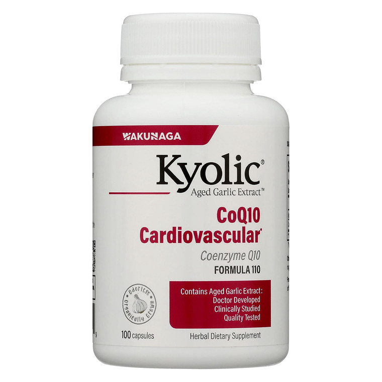Kyolic Aged Garlic Extract Formula 110 CoQ10 Cardiovascular Health Capsules 100Ea