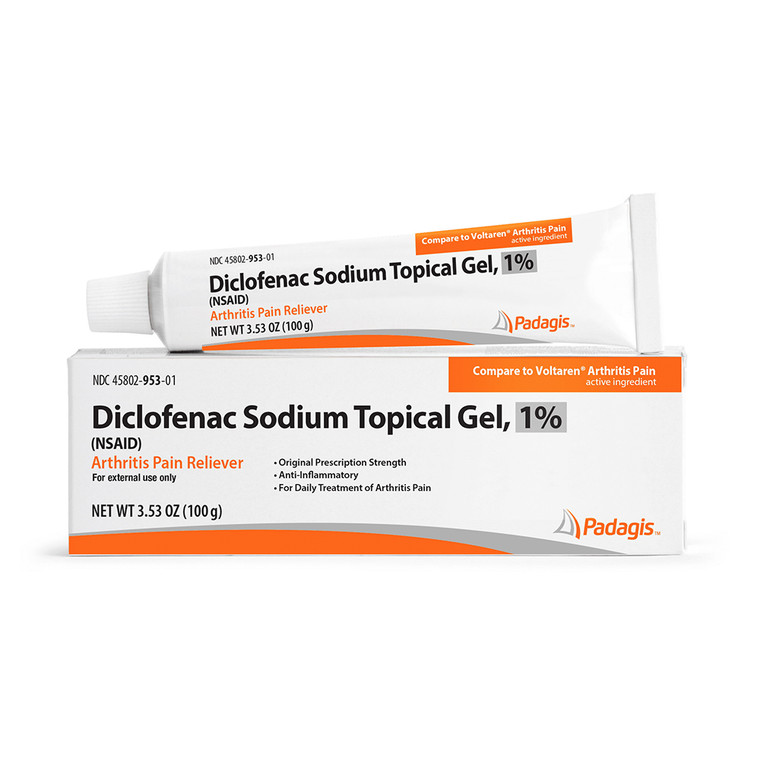 Diclofenac Sodium Topical Gel 1 Percent, Arthritis Pain Relief, 3.53 Oz