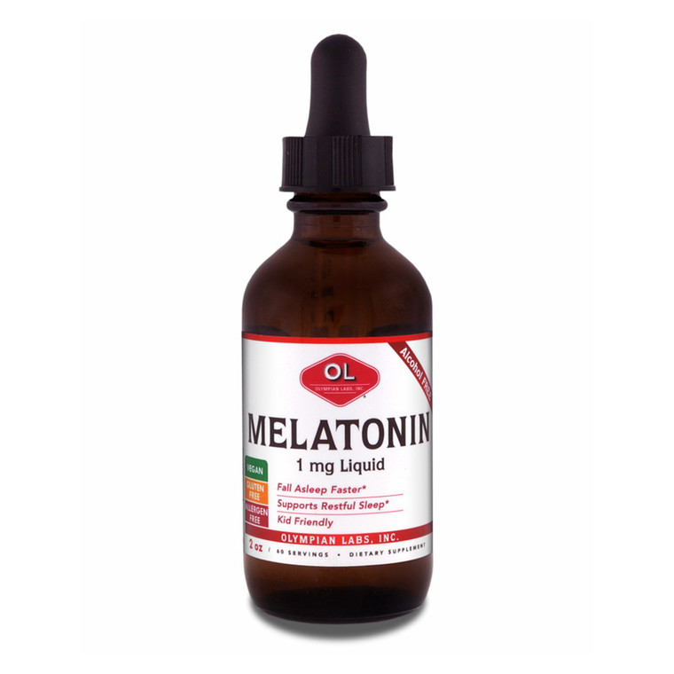 Olympian Melatonin 1 Mg Liquid for Restless Sleep, 2 Oz