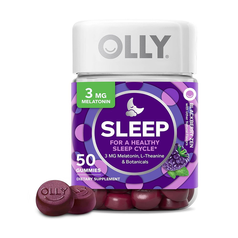 Olly Restful Sleep Gummy Supplements, Blackberry Zen, 50 Ea