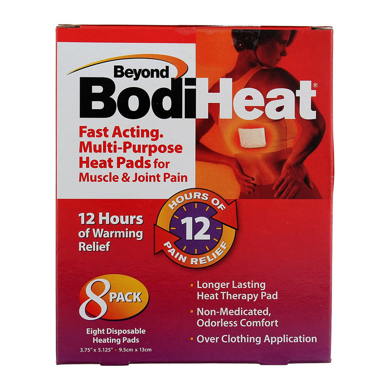 Beyond BodiHeat Fast Acting 12 Hours Pain Relief Heat Pads Pack, 8 Ea