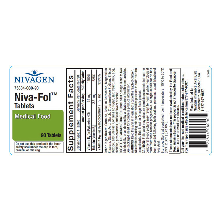 Nivagen Niva Fol 2.5 Mg Tablets, 90 Ea
