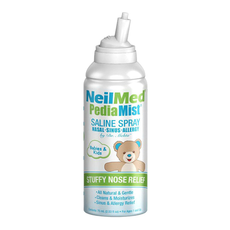 NeilMed PediaMist Saline Spray for Sinus and Nasal Allergy, 2.53 Oz