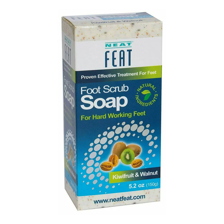 Neat Feat Foot Scrub Soap for Hard Working Feet, 5.2 Oz