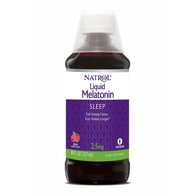 Natrol Liquid Melatonin Sleep 2.5 Mg Supplement, Berry, 8 Oz