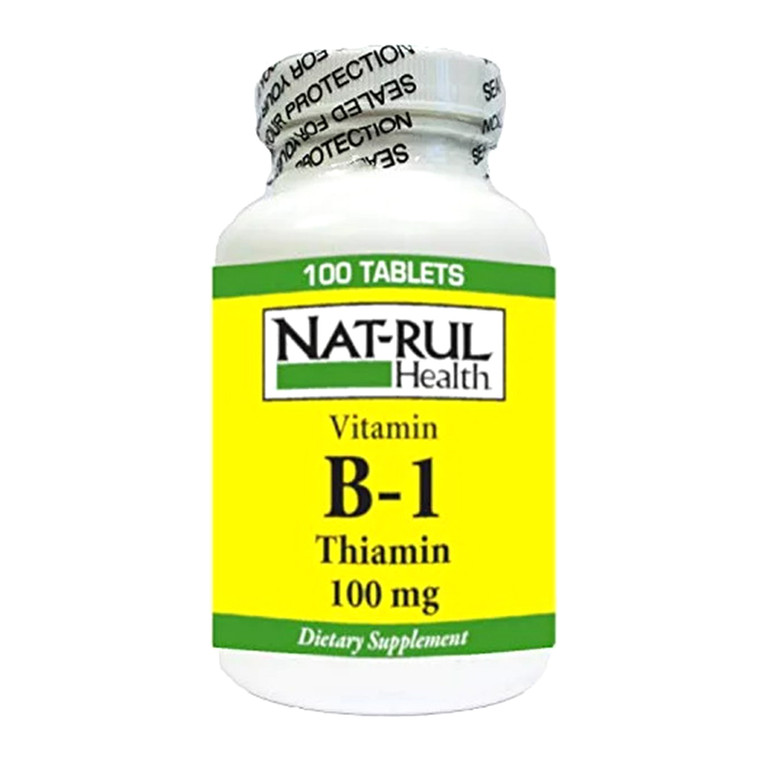 Nat Rul Health Vitamin B-1 100 Mg Supplement Tablets, 100 Ea
