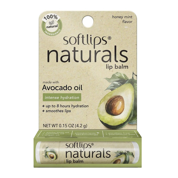 Softlips Naturals Lip Balm with Avocado Oil for Intense Hydration, 1 Ea