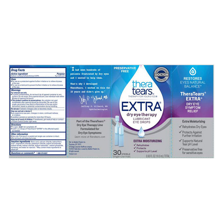 Thera Tears Dry Eye Therapy Lubricant Eye Drops, 30 Ea