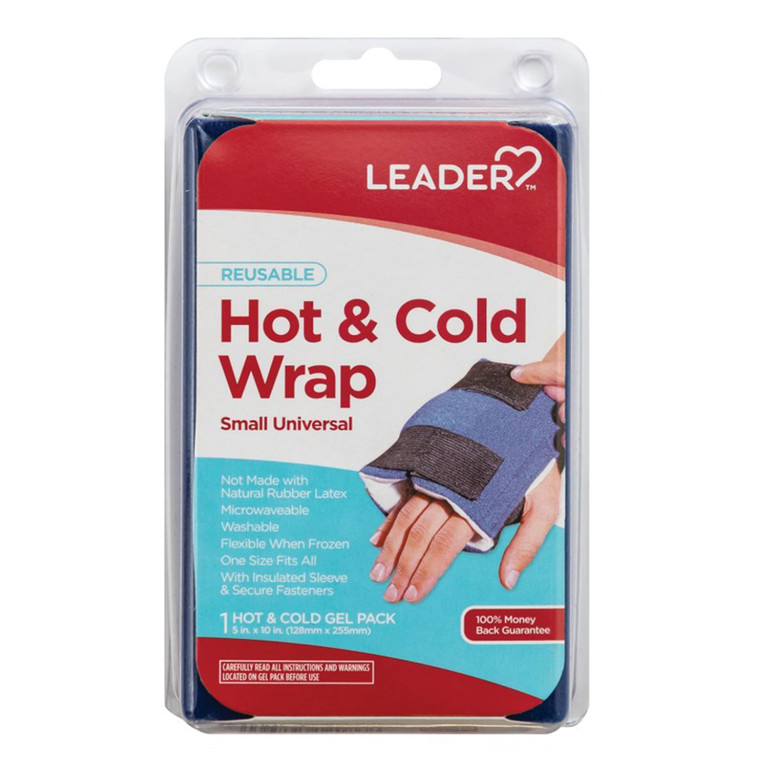 Leader Reusable Hot and Cold Universal Wrap Small for Pain Relief and Swelling Reduction 1Ea