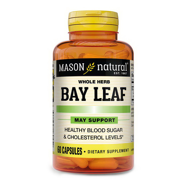 Mason Natural Bay Leaf for Blood Sugar and Cholestrol Levels, 60 Ea