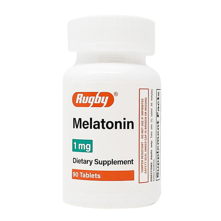 Rugby Melatonin 1 Mg Supplement Tablets, 90 Ea