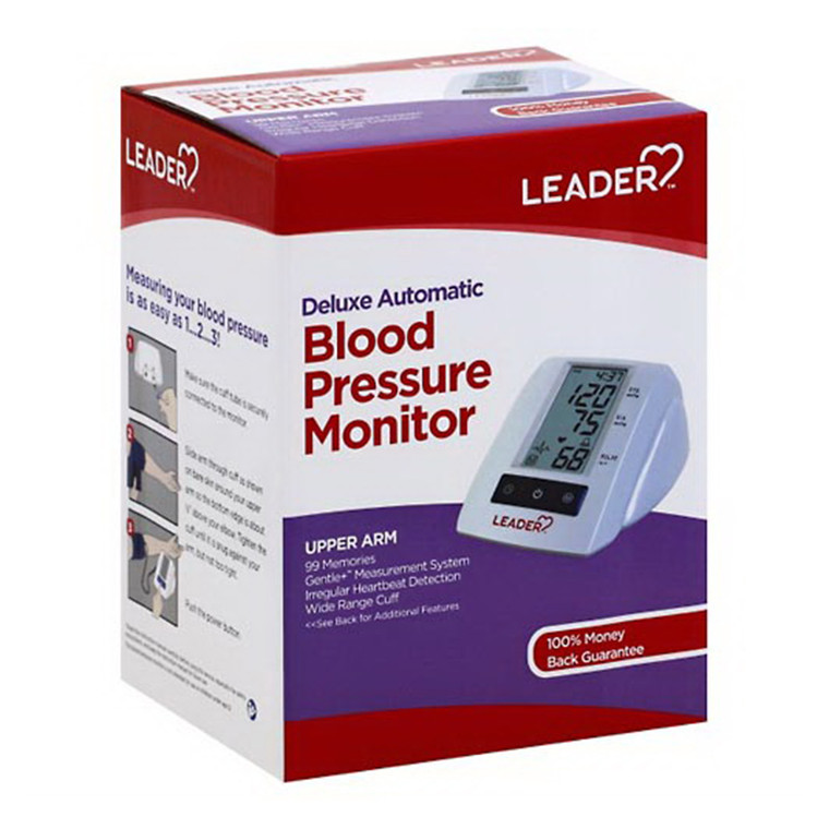 Leader Deluxe Automatic Blood Pressure Monitor Upper Arm, 1 Ea